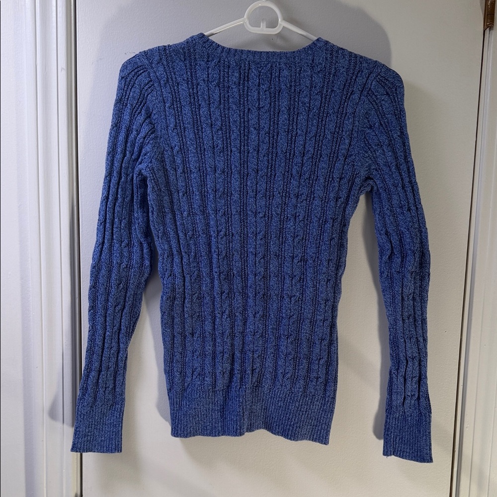St. John's Bay Blue Cable Knit Sweater - Picture 3 of 3